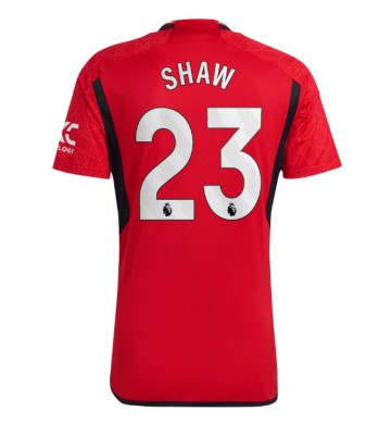 Manchester United Luke Shaw #23 Replika Hjemmebanetrøje 2023-24 Kortærmet